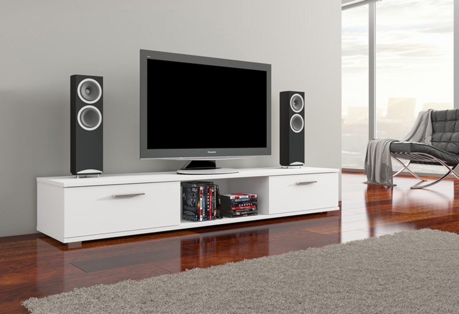 TV regal ARIDEA - Bijela