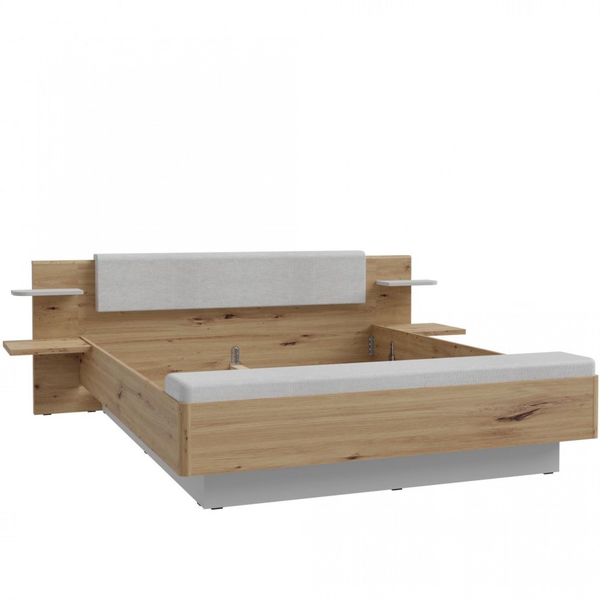 Krevet KASURA 180x200 hrast+siva KSRL3181-M815
