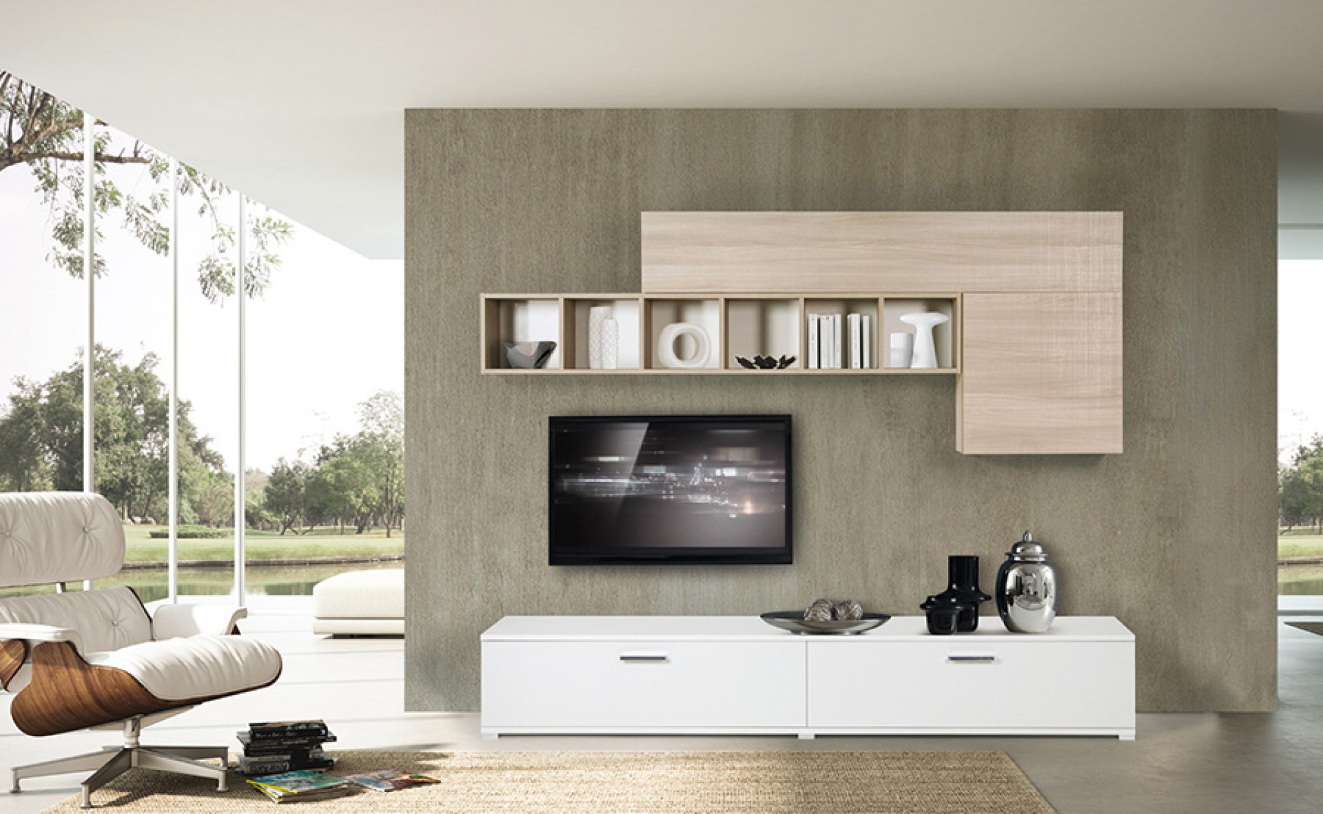 Dnevni regal LEONARDO - sonoma hrast/bijela