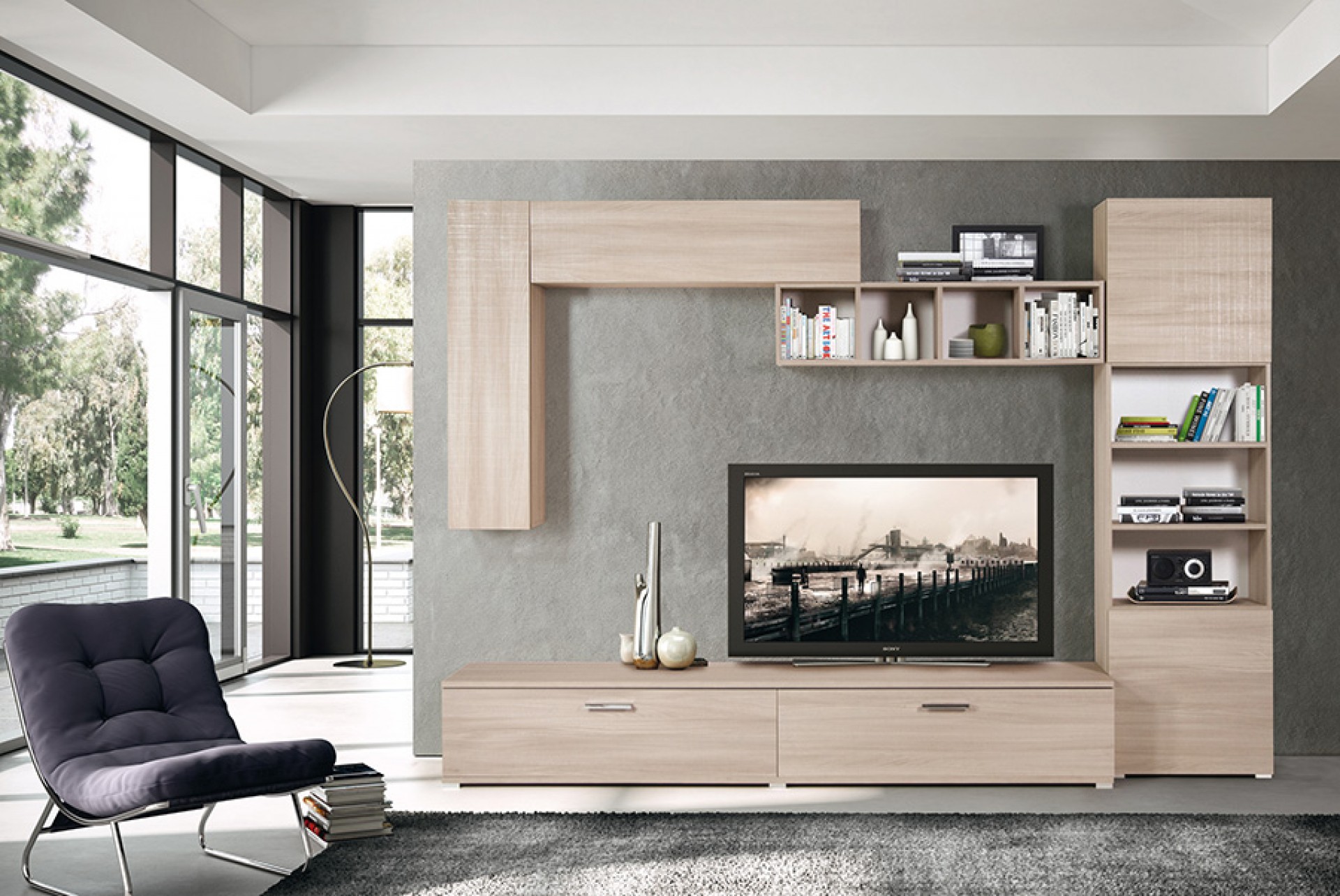 Dnevni regal LEONARDO - olmo