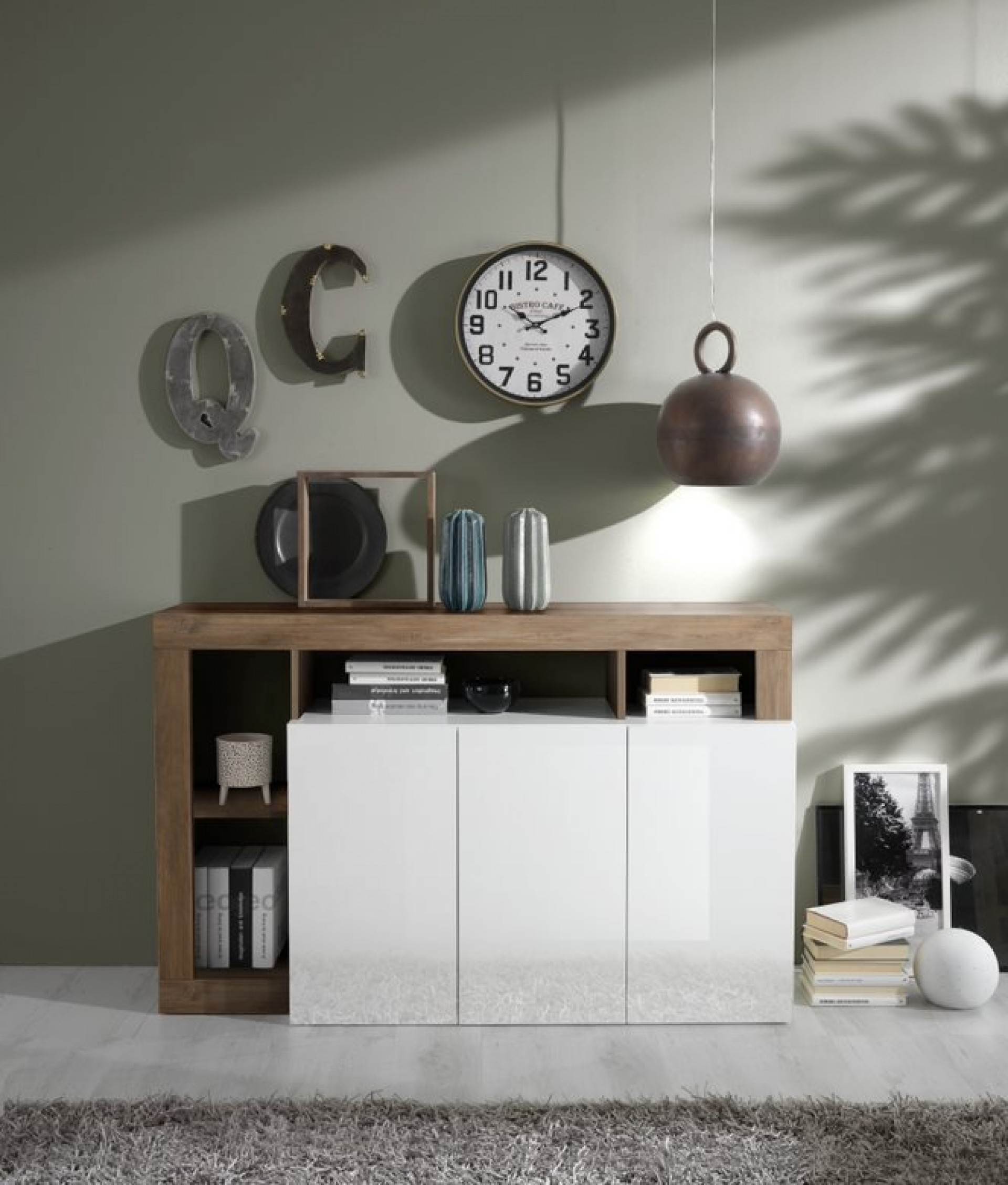 Elegantna bijela komoda s 3 vrata HAMBURG 209030-05MR