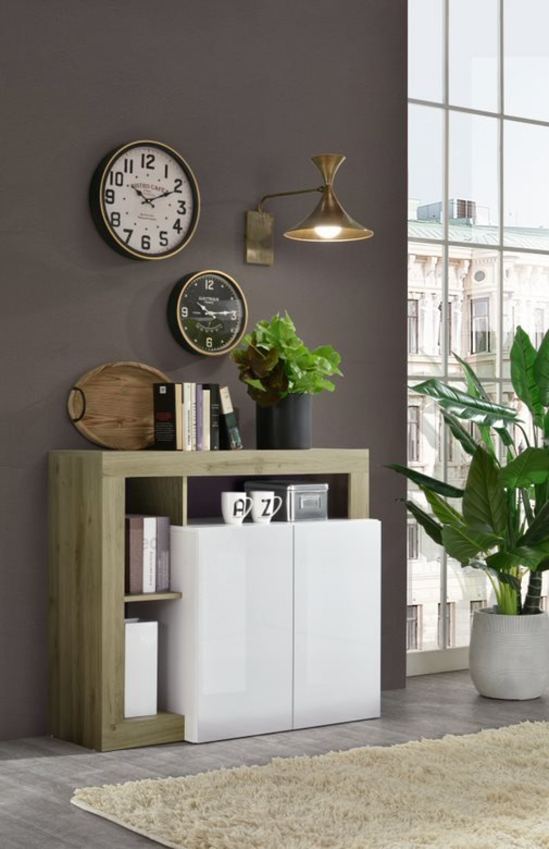 Elegantna bijela komoda s 2 vrata HAMBURG 209030-02K