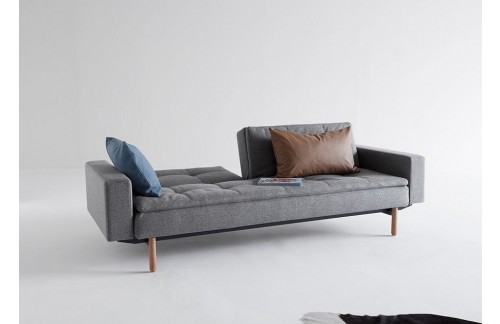 Kauč DUBLEXO SOFA BED s rukonaslonima i s svjeto drvenim nogicama