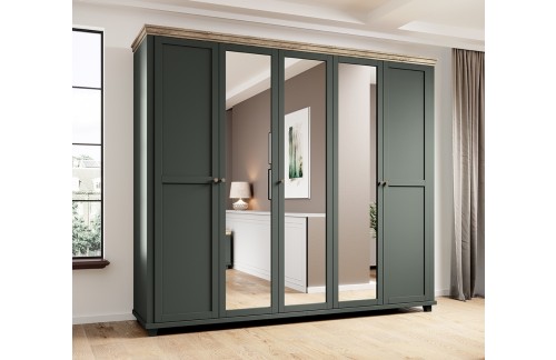 5-DIJELNI ORMAR EVORA - ZELENA/LEFKAS HRAST