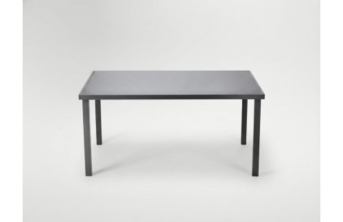 Aluminijski vrtni stol Dabar s stekleno ploščo 150 x 90 cm (siva)