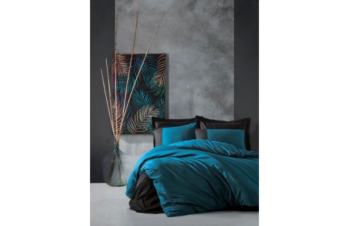 POSTELJINA PLAIN (PLAVA/CRNA)