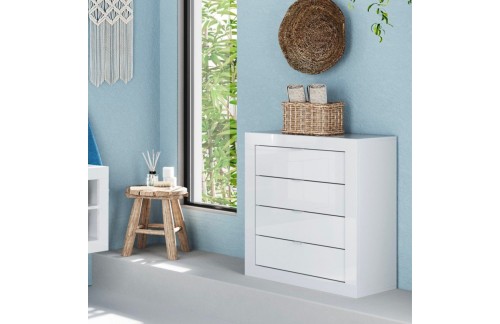 Bijela komoda s 4 ladice 70x78 cm BASIC 439015-42