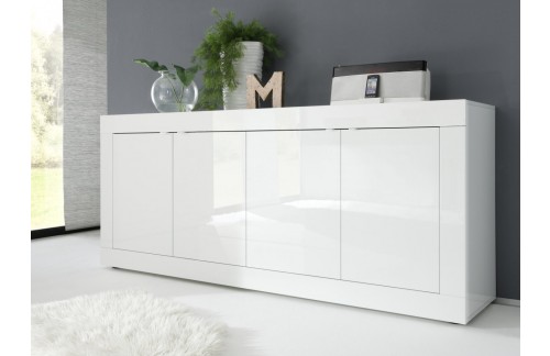 Bijela komoda visokog sjaja s 4 vrata BASIC 209015-08