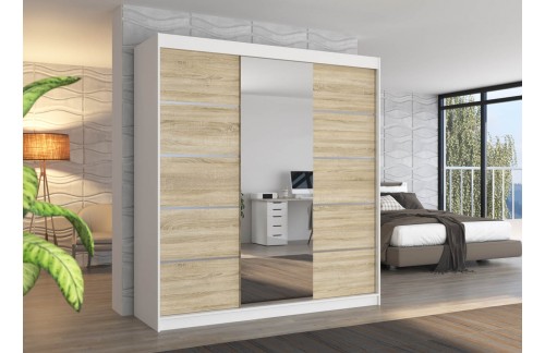 ORMAR BERGEN (VIŠE BOJA)-Bijela/Sonoma