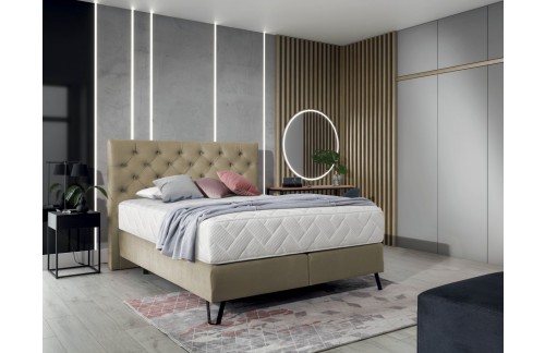 Boxspring krevet Cortina s tapeciranim uzglavljem