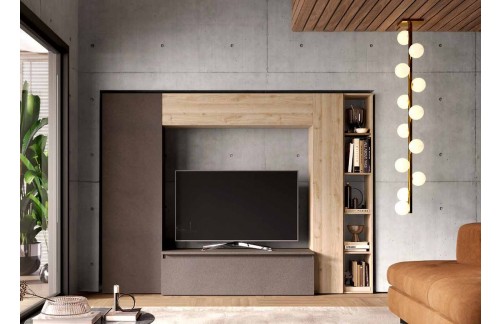 Brončani TV ormarić s hrastom INFINITY 2.0 900009-BRK