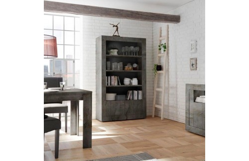 Crna moderna polica s 2 vrata URBINO 207935-20