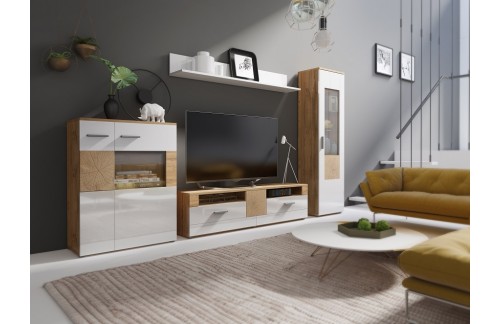 Dnevni boravak BONA - više boja -Bijela/Hrast