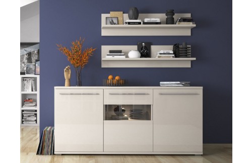 KOMODA RADDA PIANO K180-3KS SA RASVJETOM - BEŽ