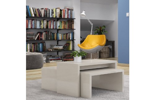 KLUBSKI STOLIĆ RADDA PIANO SET2 - BEŽ