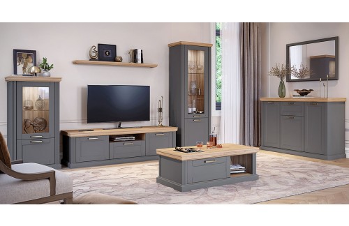 DNEVNA SOBA RADDA TARA SA RASVJETOM-GRAFIT