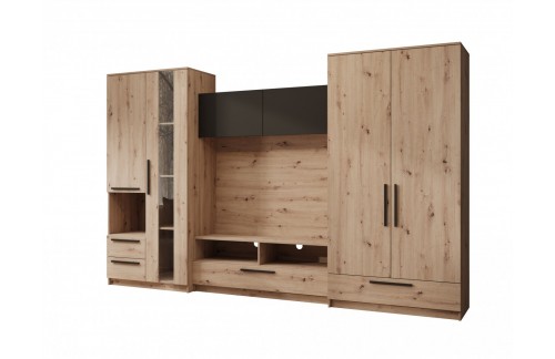 Dnevni borovak Male, crna/artisan - HRAST ARTISAN-CRNA