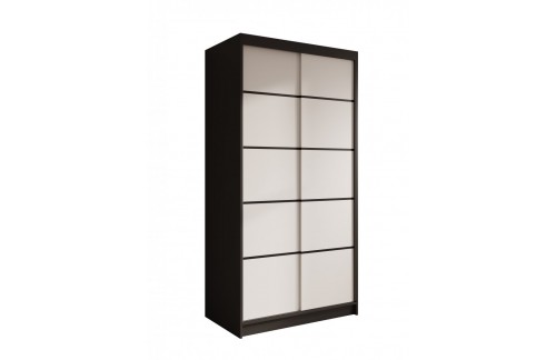 Klizni ormar Verto, 100 cm - CRNA-BIJELA