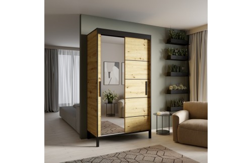 Klizni ormar BELL-M s ogledalom, 120 cm