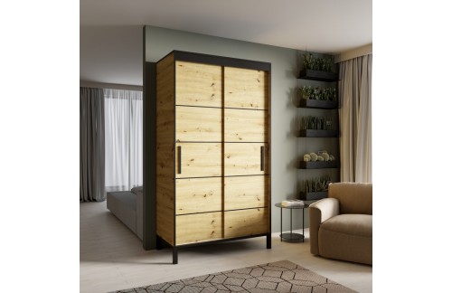 Klizni ormar BELL s dekorativnim detaljima, 120 cm