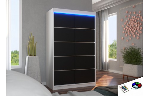 Klizni ormar BENISSO s LED rasvjetom, 120 cm (više boja)
