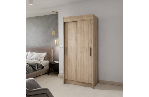 Klizni ormar KARIEN s 2 vratima i policama, 100 cm