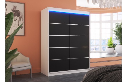 Klizni ormar LUFT 150 s LED rasvjetom - BIJELA