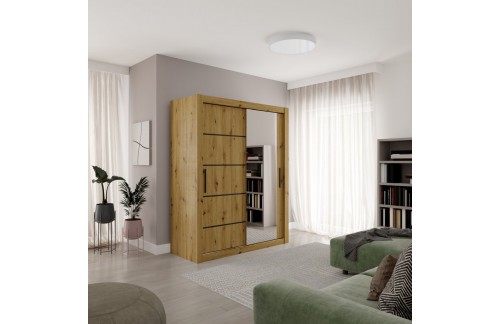 Klizni ormar MOX 160 s 2 vratima i 5 polica