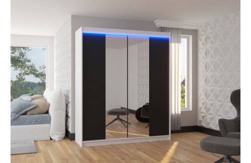 Klizni ormar s ogledalom BALANCE 180 cm (više boja)