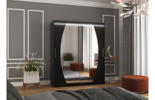 Klizni ormar s ogledalom BALTIMORE 180 cm