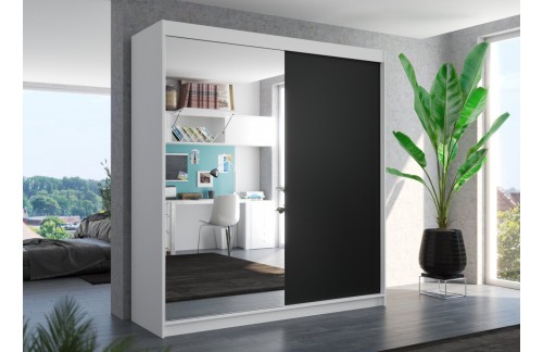 Klizni ormar s ogledalom DELLA 200 cm (više boja)