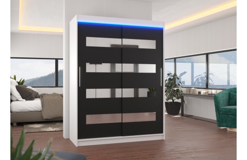 Klizni ormar s ogledalom i LED rasvjetom BALTIC 150 (više boja)