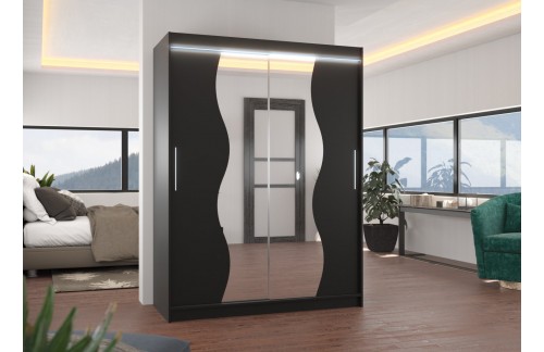 Klizni ormar s ogledalom i LED rasvjetom RENZO 150