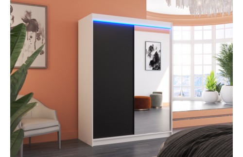Klizni ormar s ogledalom JORDI 150 cm (više boja)