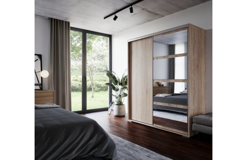Klizni ormar s ogledalom LEOR 180 cm