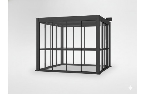 Drsna vrata Lina (polikarbonat, za pergolo, siva, 3 m)