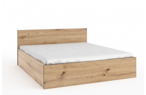 Bračni krevet POLA 13 s okvirom i spremištem - HRAST ARTISAN