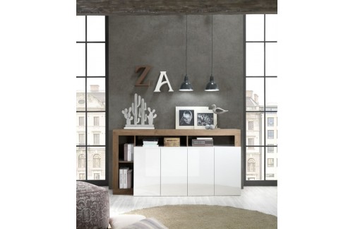 Elegantna bijela komoda s 4 vrata HAMBURG 209030-08MR