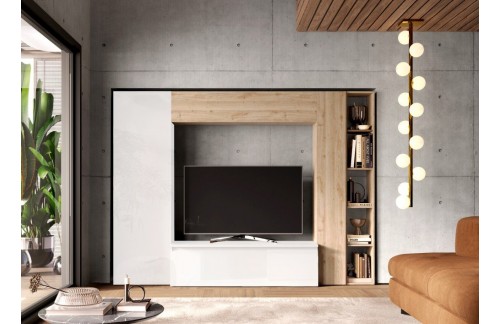 Elegantni TV ormarić bijela/hrast INFINITY 2.0 900009-BIK