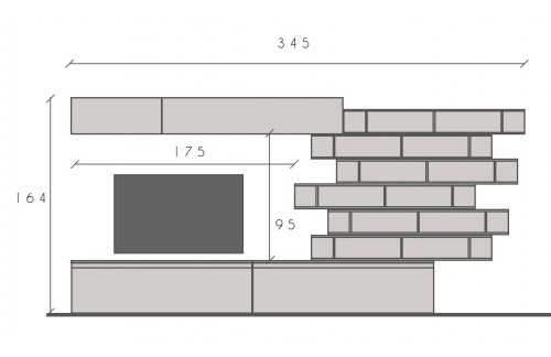Elegantni TV ormarić brončani/tamna drvena INFINITY 2.0 900013-BRMR