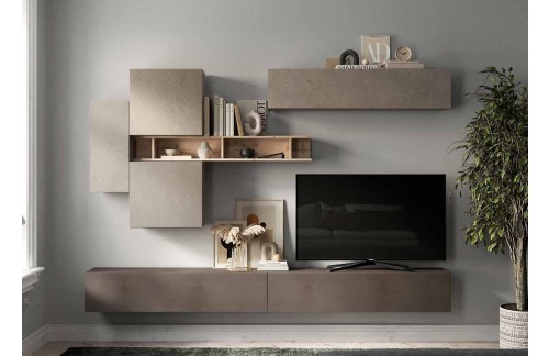 Elegantna TV komoda glina/bronca/hrast INFINITY 2.0 900044