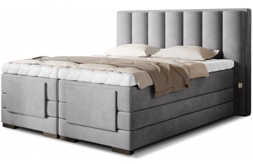Električni boxspring krevet Veros s podesivim uzglavljem i podnožjem