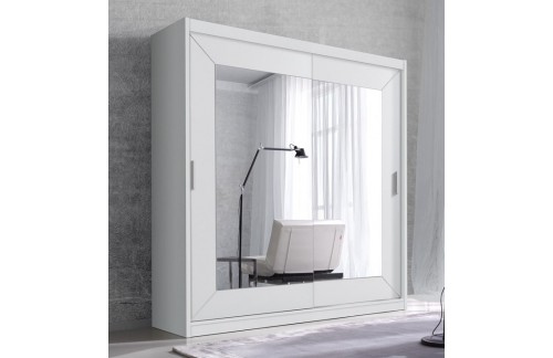 Klizni ormar s ogledalom ENZO (bijela)-180 - RASPRODAJA