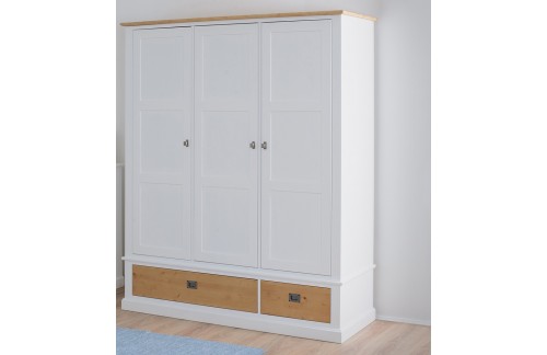 Garderobni ormar BROAD SA TIHIM ZATVARANJEM - BIJELA + NATUR