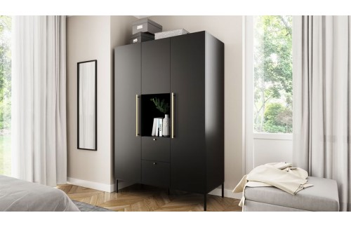 ORMAR LANZZI - CRNA MAT