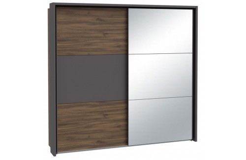 Garderobni ormar PEMBURY DLCS92314-M777 (tamni hrast + siva)