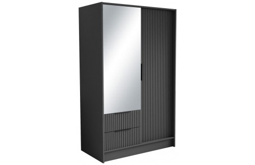 Garderobni ormar s ogledalom Norel 102 cm - GRAFIT