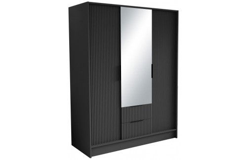 Garderobni ormar s ogledalom Norel 150 cm - GRAFIT