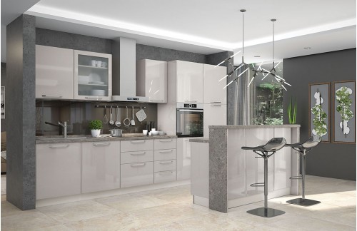 KUHINJA MODERN SA OTOKOM (VIŠE BOJA) - MOGUĆE PO NARUDŽBI