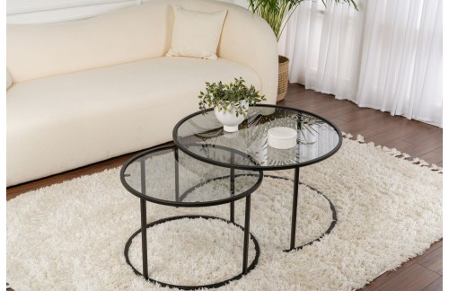 Klupski stolić Sarin (Crna/Siva)